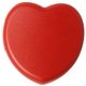 aerial view a red heart shaped pill box, image 1 of 2