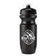 aerial view a black bottle & black lid 20 oz bike water bottle, image 1 of 2