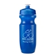 aerial view a blue bottle & translucent blue lid 20 oz bike water bottle, image 1 of 2