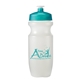 aerial view a frost bottle & translucent aqua lid 20 oz bike water bottle, image 1 of 2