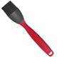 aerial view a red handle & charcoal brush silicone basting brush, image 1 of 2