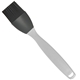 aerial view a white handle & charcoal brush silicone basting brush, image 1 of 2