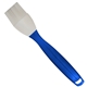 aerial view a translucent blue handle & white brush silicone basting brush, image 1 of 2