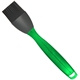 aerial view a translucent green handle & charcoal brush silicone basting brush, image 1 of 2