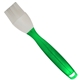aerial view a translucent green handle & white brush silicone basting brush, image 1 of 2