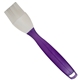aerial view a translucent purple handle & white brush silicone basting brush, image 1 of 2