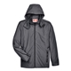 aerial view a sport graphite team 365 adult conquest jacket with mesh lining, image 1 of 7