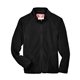 aerial view a black team 365 youth campus microfleece jacket, image 1 of 6