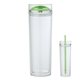 aerial view a lime jomocha 16 oz double lid hot / cold tumbler, image 1 of 6