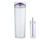 aerial view a purple jomocha 16 oz double lid hot / cold tumbler, image 1 of 6