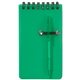 aerial view a frosted green spiral jotter pen, image 1 of 2