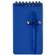 aerial view a frosted blue spiral jotter pen, image 1 of 3