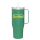 40 oz denali Tumbler with handle and straw - Matte Black - Matte Forage