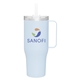 40 oz denali Tumbler with handle and straw - Matte Black - Matte Landfall