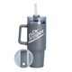 40 oz Stainless Steel Tumbler with Straw - Green