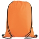 aerial view a orange versatile drawstring backpack for events, image 1 of 2