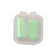 aerial view a green noise cancelling ear plugs, image 1 of 2