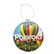 a white with cord plastic circle luggage tag - 4 d