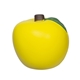 aerial view a yellow apple shape stress ball, image 1 of 2
