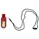 aerial view a red whistle / cob light lanyard, full color digital, image 1 of 2