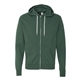 aerial view a alpine green independent trading co. - unisex lightweight full - zip hooded sweatshirt, image 1 of 4