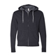 aerial view a charcoal heather independent trading co. - unisex lightweight full - zip hooded sweatshirt, image 1 of 3