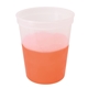 aerial view a clear/orange good value(tm) color - changing stadium cup 16 oz, image 1 of 2