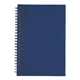 aerial view a blue bergamo soft - touch spiral notebook, image 1 of 6