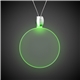 a green & round shape green light up pendant necklaces
