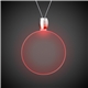 a red & round shape red light up pendant necklaces