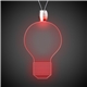 a red & lightbulb shape red light up pendant necklaces