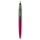 a burgundy barrel & forest green cap gold trim pens