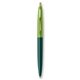 a forest green barrel & julep cap gold trim pens