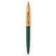 a forest green barrel & creamsicle cap gold trim pens