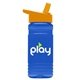 a blue bottle & orange lid groove 20 oz tritan(tm) sports bottle with flip straw lid and digital imprint