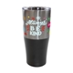aerial view a black double wall vacuum 20 oz viking cafe tumbler, image 1 of 6