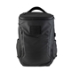 aerial view a black nomad tech and travel backpack, image 1 of 2