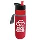 a red bottle & red lid & red insulator the wave - 24 oz tritan(tm) bottle with flip straw lid and insulator caddy
