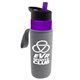 a violet bottle & violet lid & heather gray insulator the wave - 24 oz tritan(tm) bottle with flip straw lid and insulator caddy