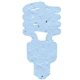a blue cfl seed shape bookmark