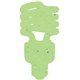 a green cfl seed shape bookmark
