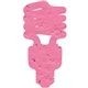 a hot pink cfl seed shape bookmark