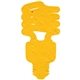 a marigold cfl seed shape bookmark