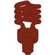 a brick red cfl seed shape bookmark