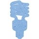 a cornflower blue cfl seed shape bookmark
