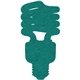 a teal cfl seed shape bookmark