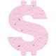 a pink dollar sign seed shape bookmark