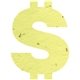 a yellow dollar sign seed shape bookmark