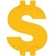 a marigold dollar sign seed shape bookmark