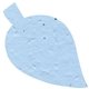 a blue leaf seed shape bookmark